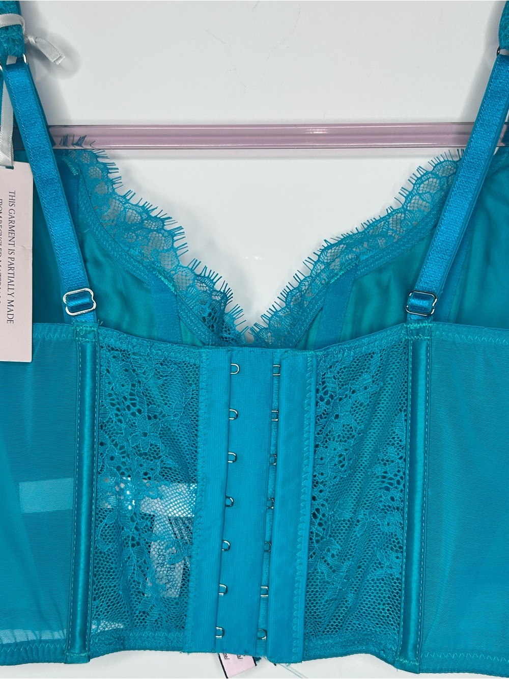 Victoria’s Secret Dream Angels Unlined Lace-Up Corset Top Teal XS NWT - Picture 5 of 6